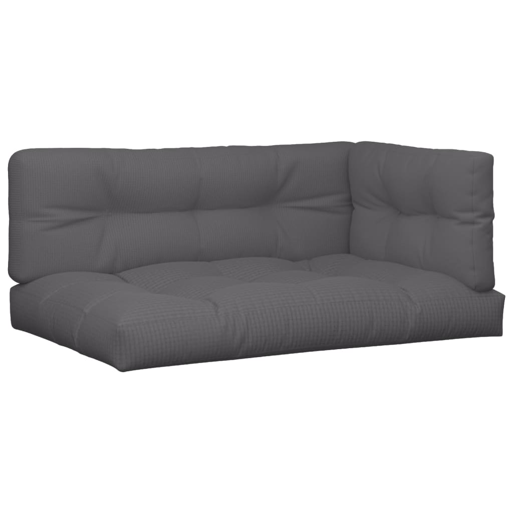 VidaXL coussins de palette 7 pcs tissu, anthracite