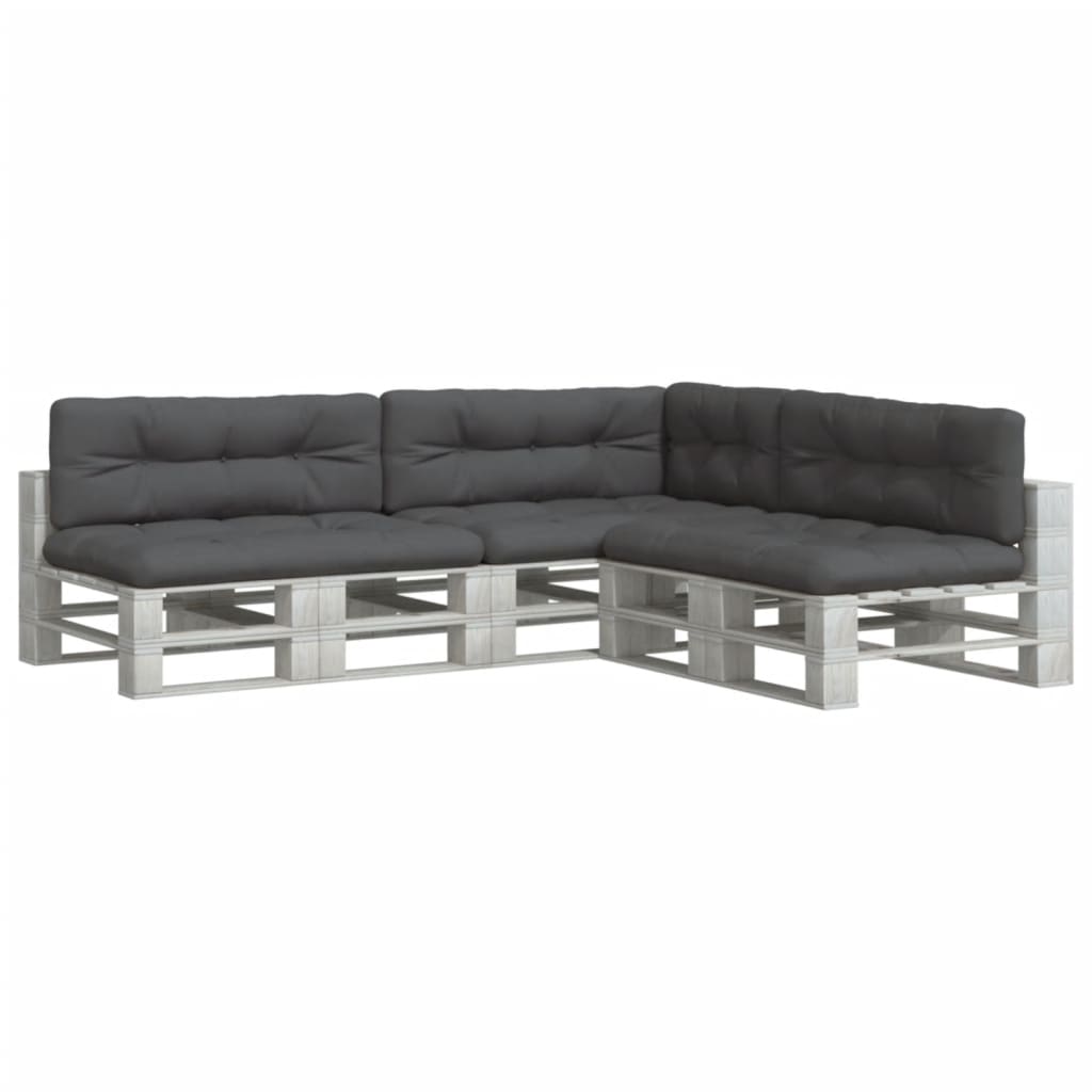 VidaXL coussins de palette 7 pcs tissu, anthracite