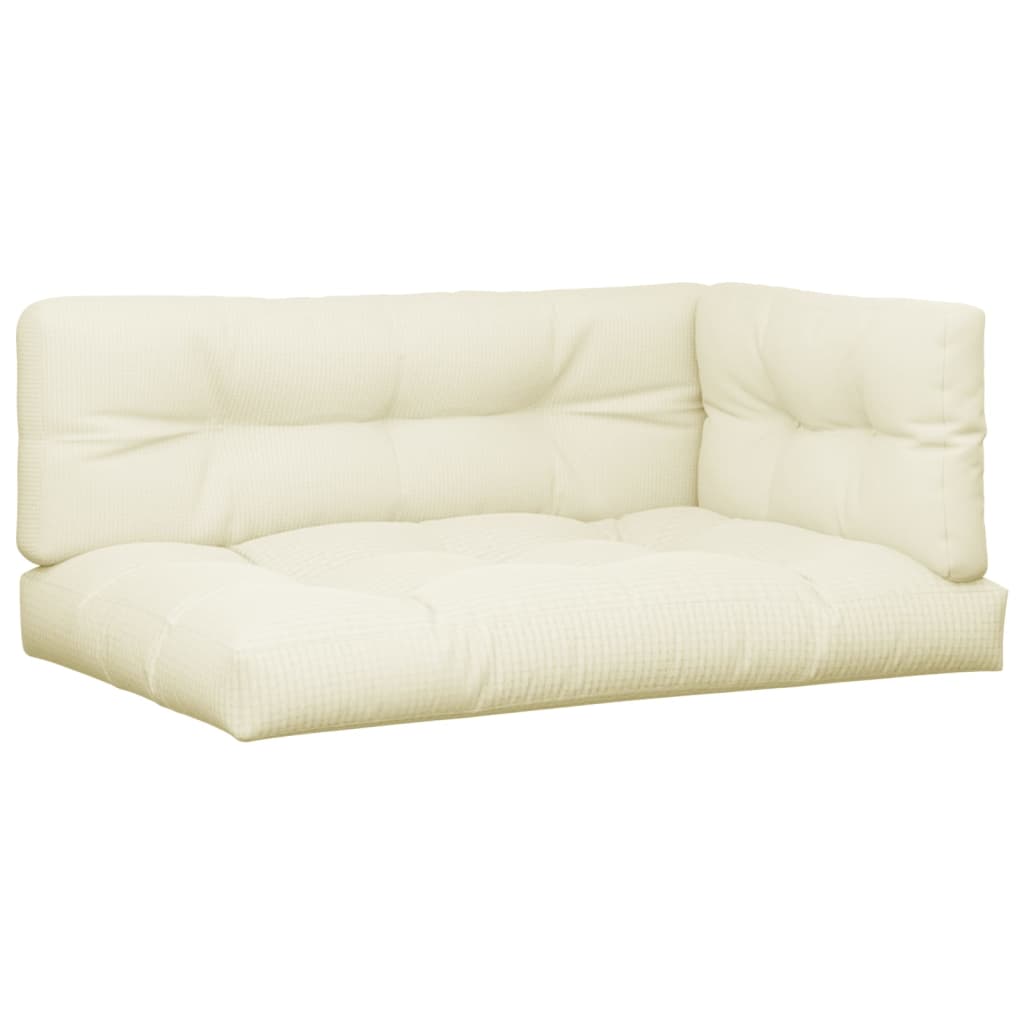 VidaXL coussins de palette 7 pcs tissu couleur crème