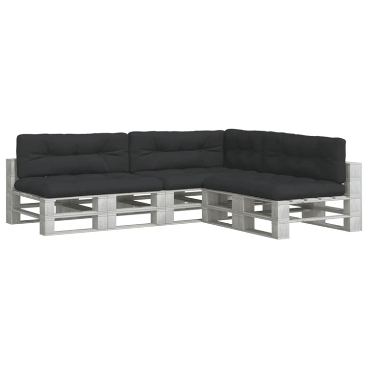 VidaXL coussins de palette 7 pcs tissu noir