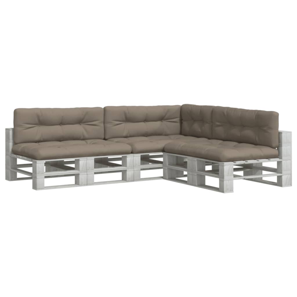 VidaXL coussins de palette 7 pcs tissu taupe