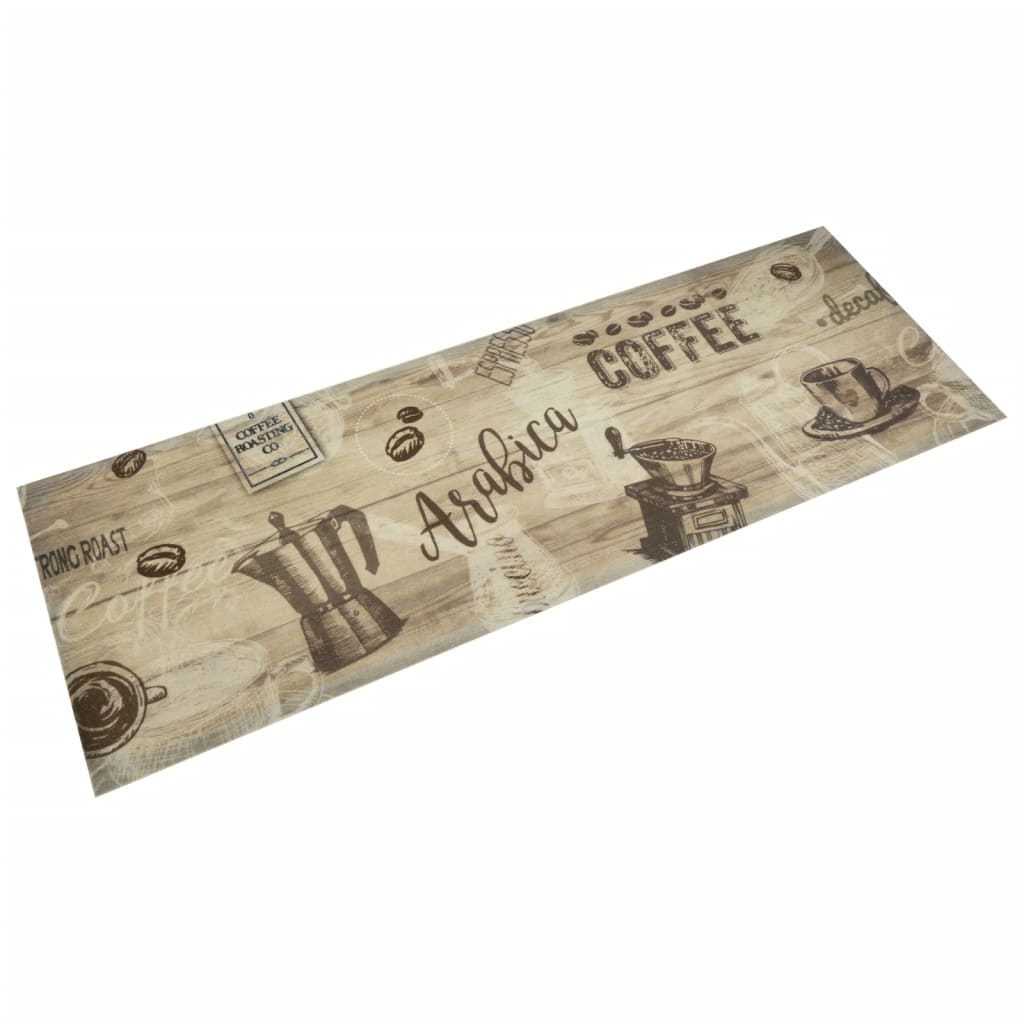 Vidaxl Cuisine tapis lavable Café lavable 60x180 cm en velours marron