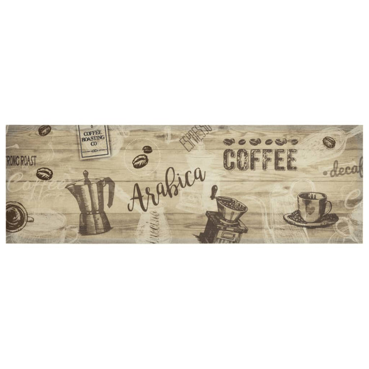 Vidaxl Cuisine tapis lavable Café lavable 60x180 cm en velours marron