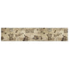 Vidaxl Cuisine Mat à café lavable Imprimé 60x300 cm Brown en velours