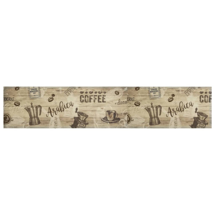 Vidaxl Cuisine Mat à café lavable Imprimé 60x300 cm Brown en velours