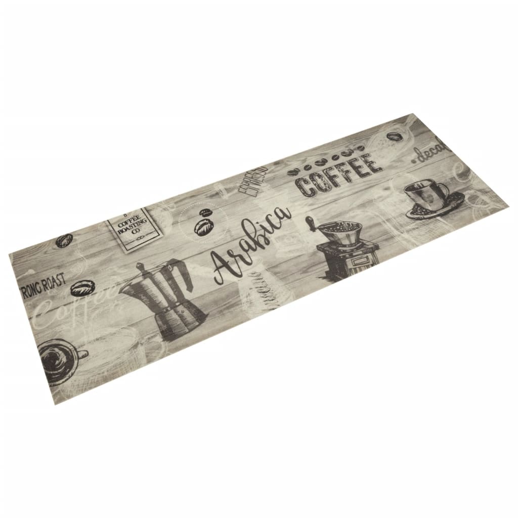 Vidaxl Cuisine tapis lavable Café lavable 60x180 cm Gray en velours