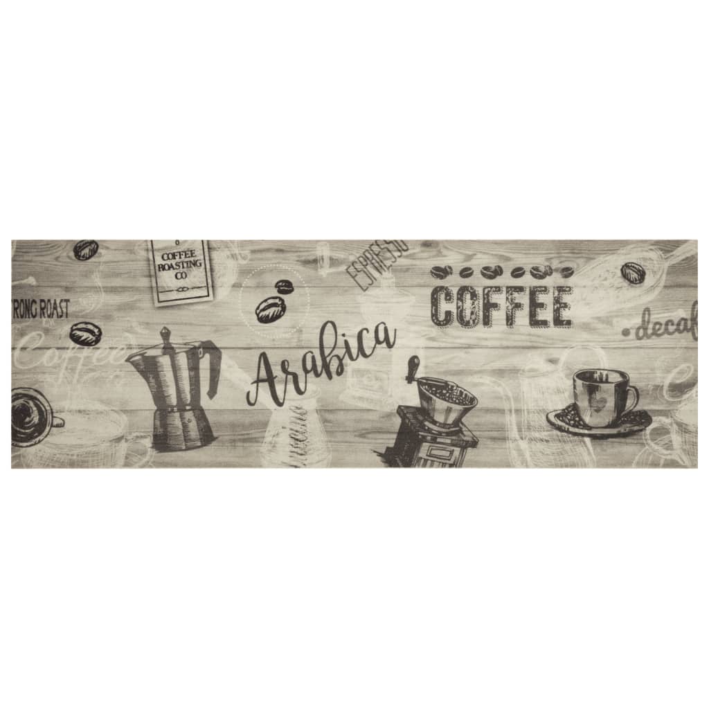 Vidaxl Cuisine tapis lavable Café lavable 60x180 cm Gray en velours