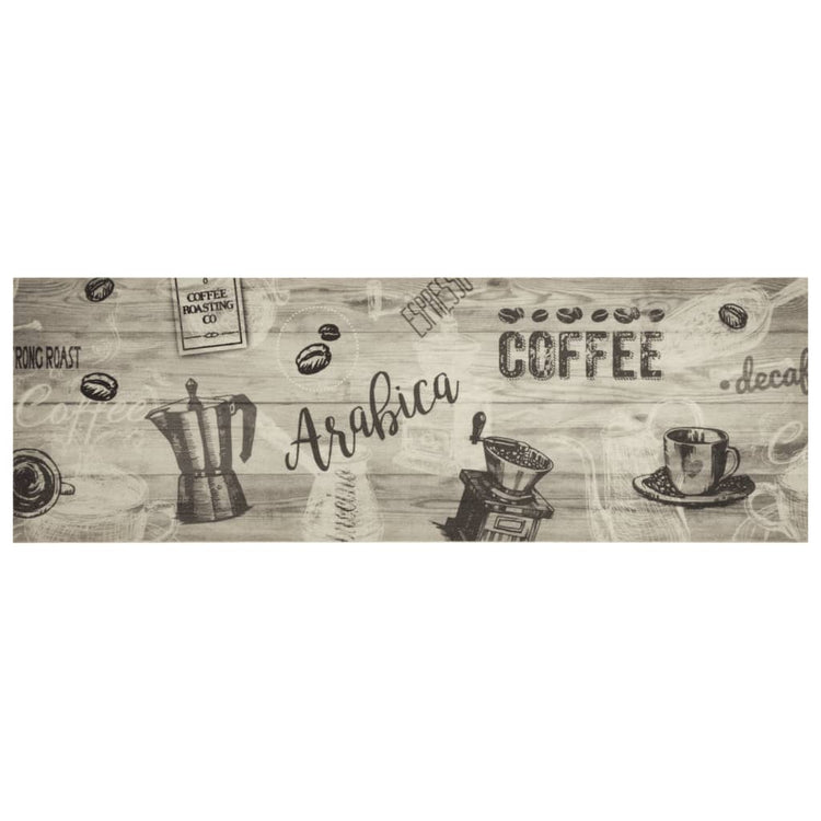 Vidaxl Cuisine tapis lavable Café lavable 60x180 cm Gray en velours