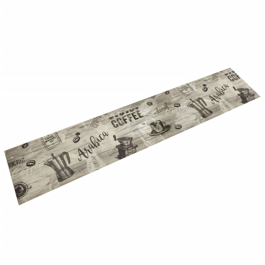 Vidaxl Cuisine tapis lavable Café lavable 60x300 cm Gray en velours