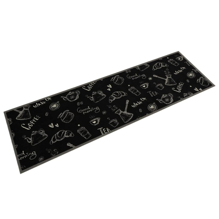 Vidaxl Cuisine Mat Wasable Morning Print 45x150 cm Velvet noir