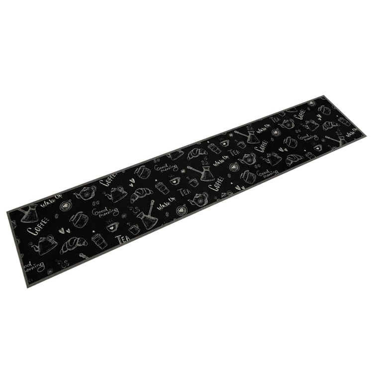 Vidaxl Cuisine Mat Wasable Morning Print 60x300 cm Velvet noir
