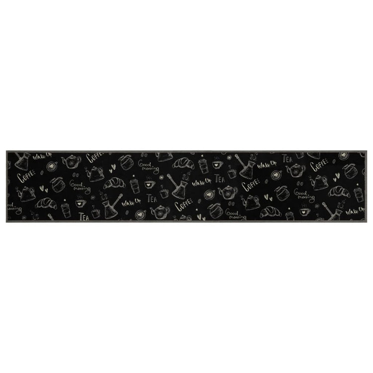 Vidaxl Cuisine Mat Wasable Morning Print 60x300 cm Velvet noir