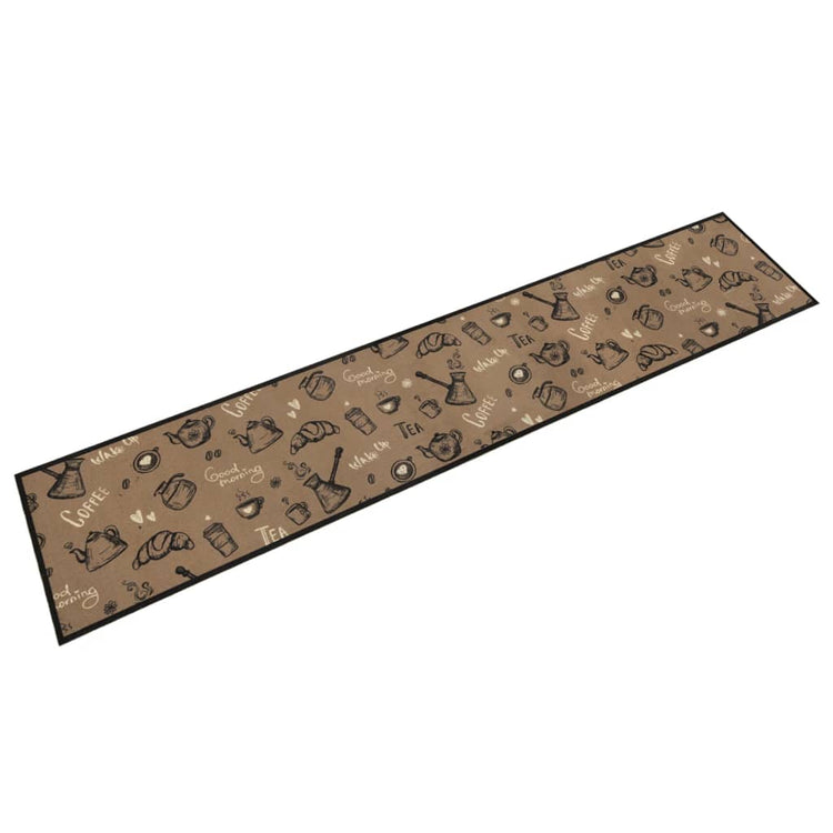 Vidaxl Cuisine Mat Wasable Morning Print 60x300 cm Velvet Brown