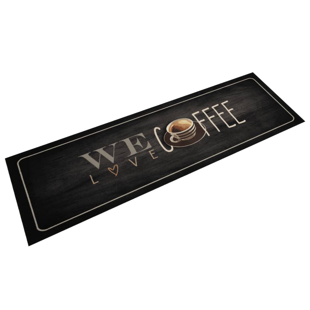 Vidaxl Cuisine Mat Text de café lavable 45x150 cm Velvet