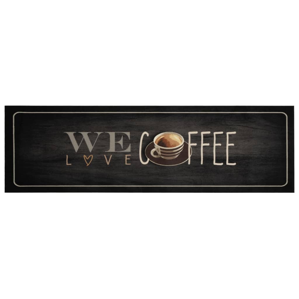 Vidaxl Cuisine Mat Text de café lavable 45x150 cm Velvet