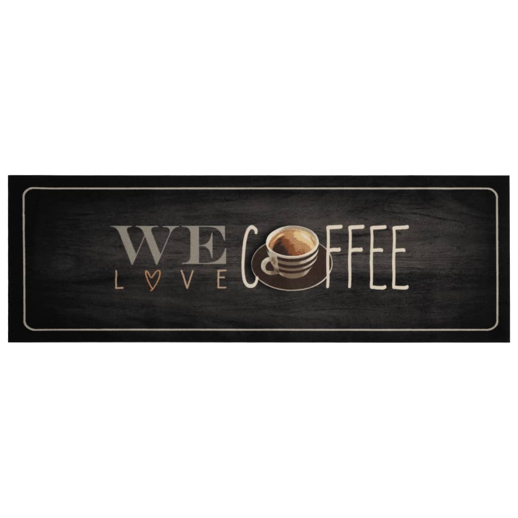 Vidaxl Cuisine Mat Text de café lavable 60x180 cm Velvet