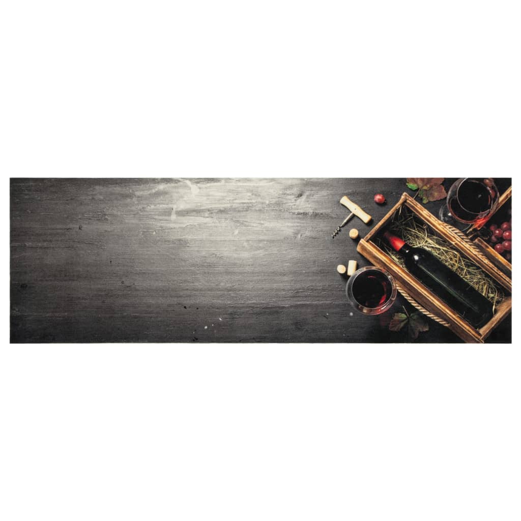 Vidaxl Cuisine Mat Wasable Wine Flesprint 60x180 cm Velvet