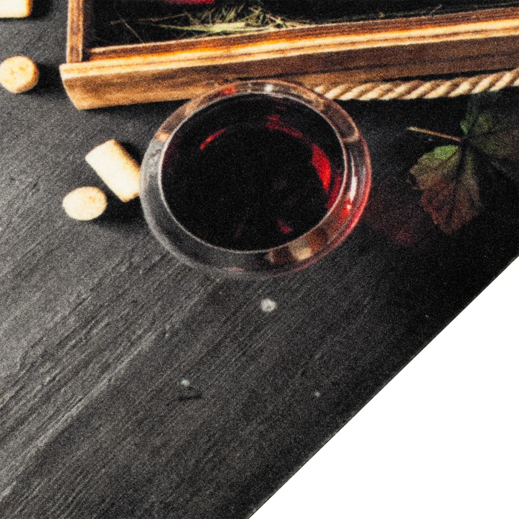 Vidaxl Cuisine Mat Wasable Wine Freaks 60x300 cm Velvet