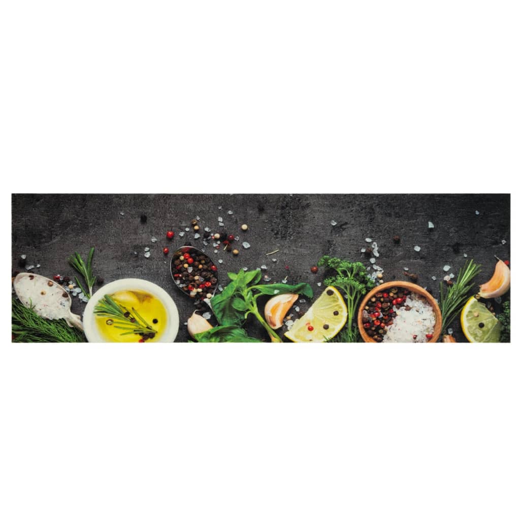 Vidaxl kat kat wasable Herb Print 45x150 cm Velvet