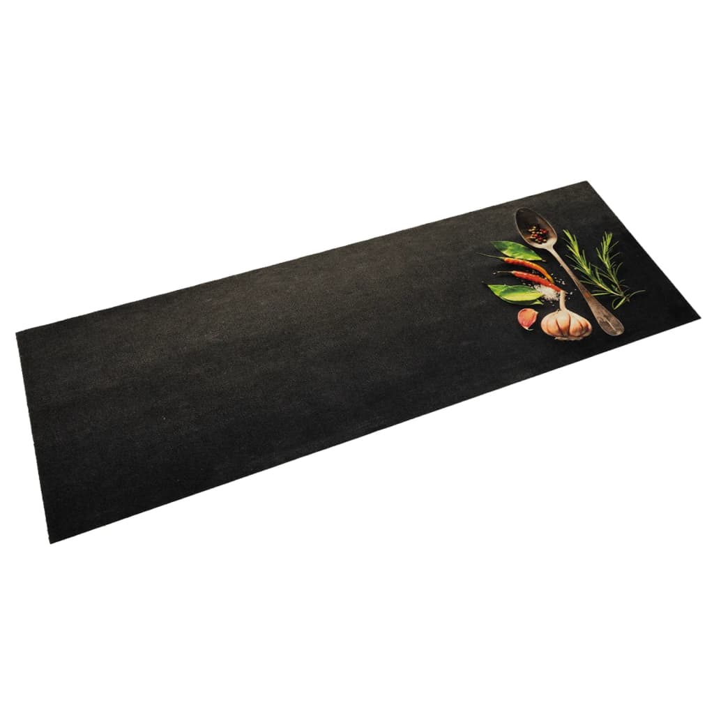 Vidaxx tapis de cuisine lavable imprimé à base de plantes 60x180 cm velours