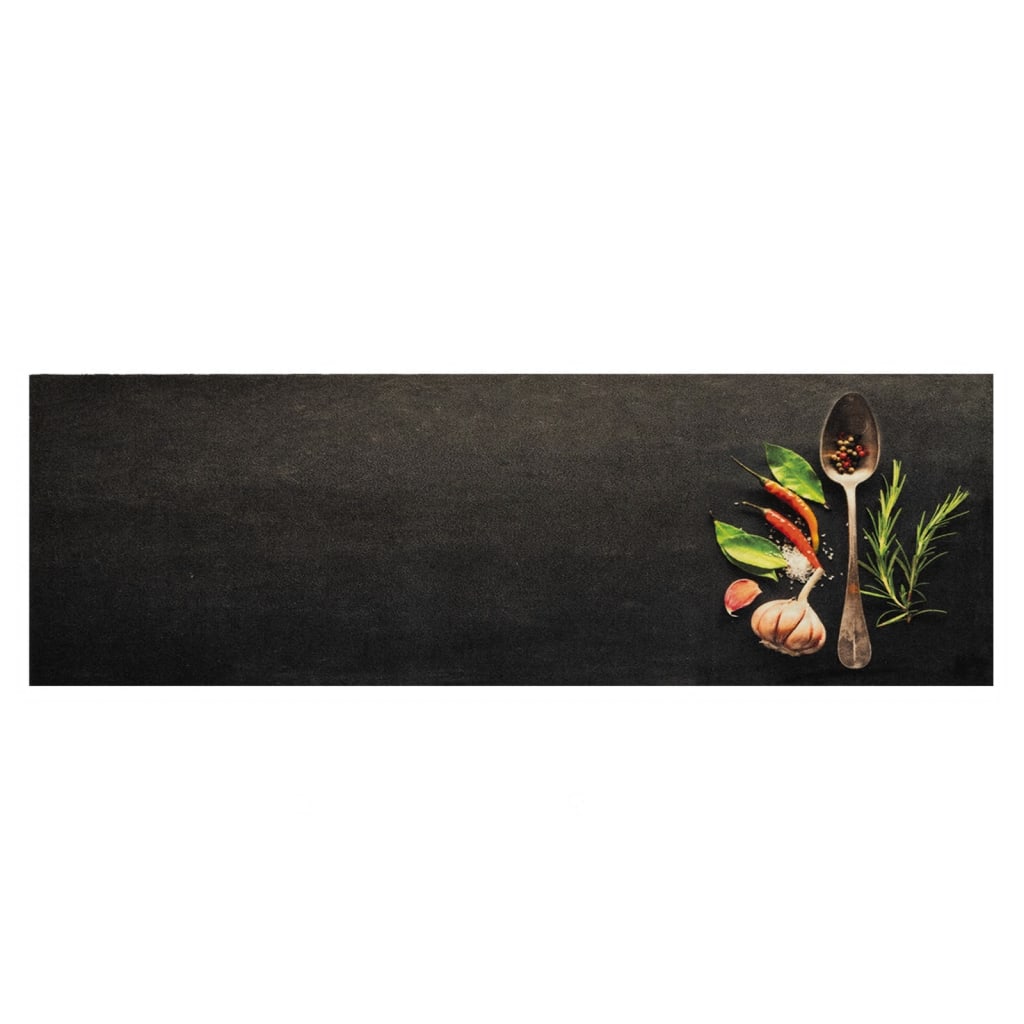 Vidaxx tapis de cuisine lavable imprimé à base de plantes 60x180 cm velours