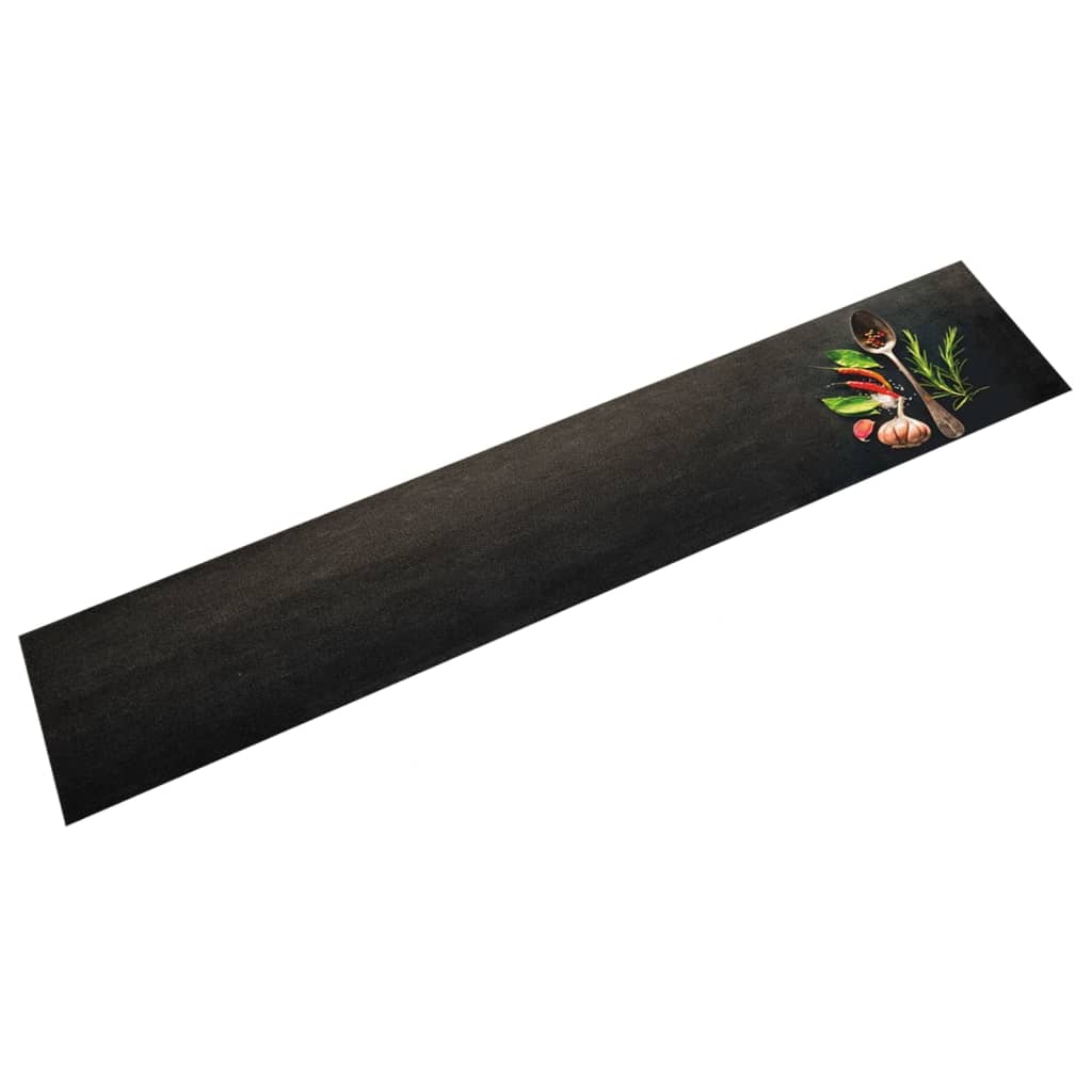 Vidaxl Kity Mat Washable Herb Print 60x300 cm Velvet