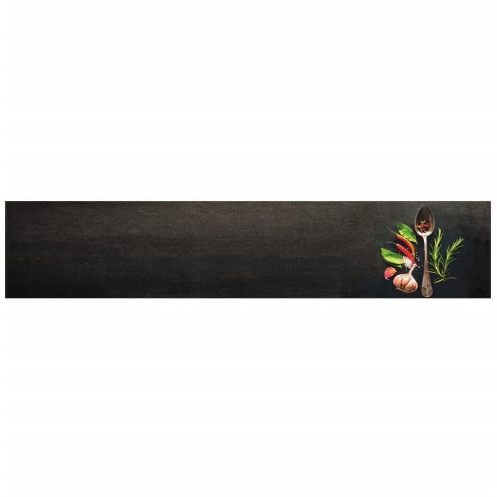 Vidaxl Kity Mat Washable Herb Print 60x300 cm Velvet