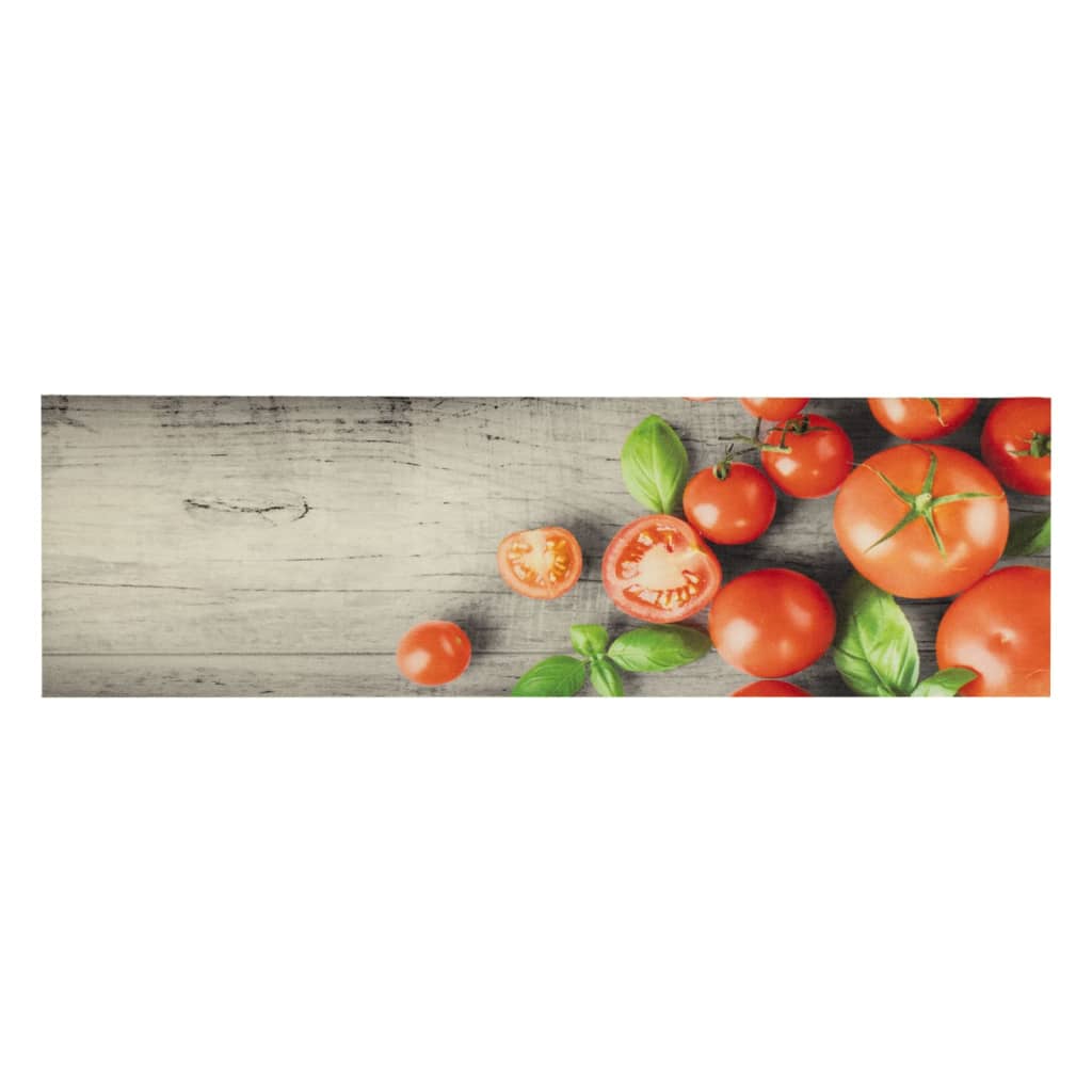 Vidaxl Cuisine Mat Washable Tomato Print 45x150 cm Velvet