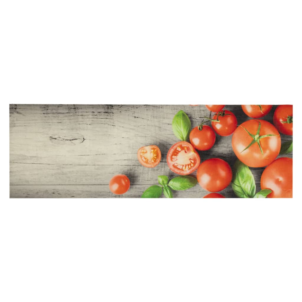 Vidaxl Cuisine Mat Wasable Tomato Print 60x180 cm Velvet
