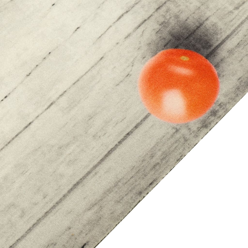 Vidaxl Cuisine Mat Wasable Tomato Print 60x180 cm Velvet