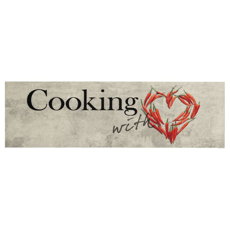 Vidaxl Cuisine Mat Text de poivre lavable 60x180 cm Velvet
