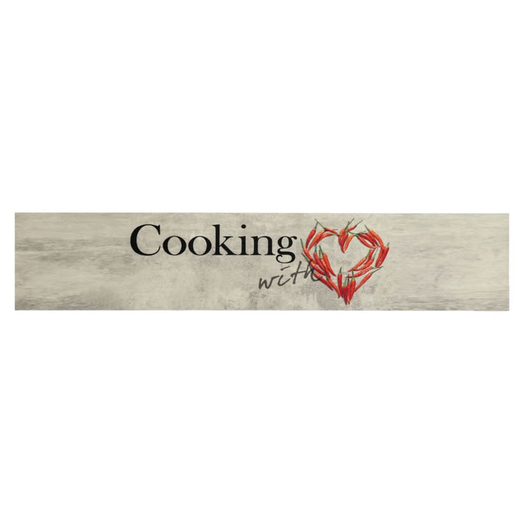 Vidaxl Cuisine Mat Text de poivre lavable 60x300 cm Velvet