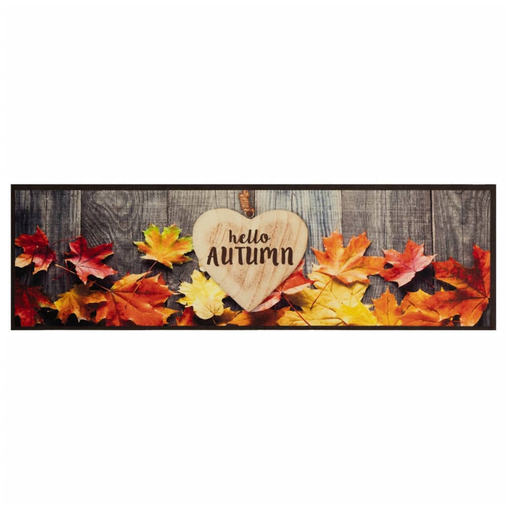 Vidaxl Cuisine Mat Washable Automn Print 45x150 cm Velvet