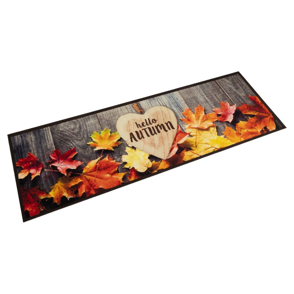 Vidaxl Cuisine Mat Wasable Automn Print 60x180 cm Velvet