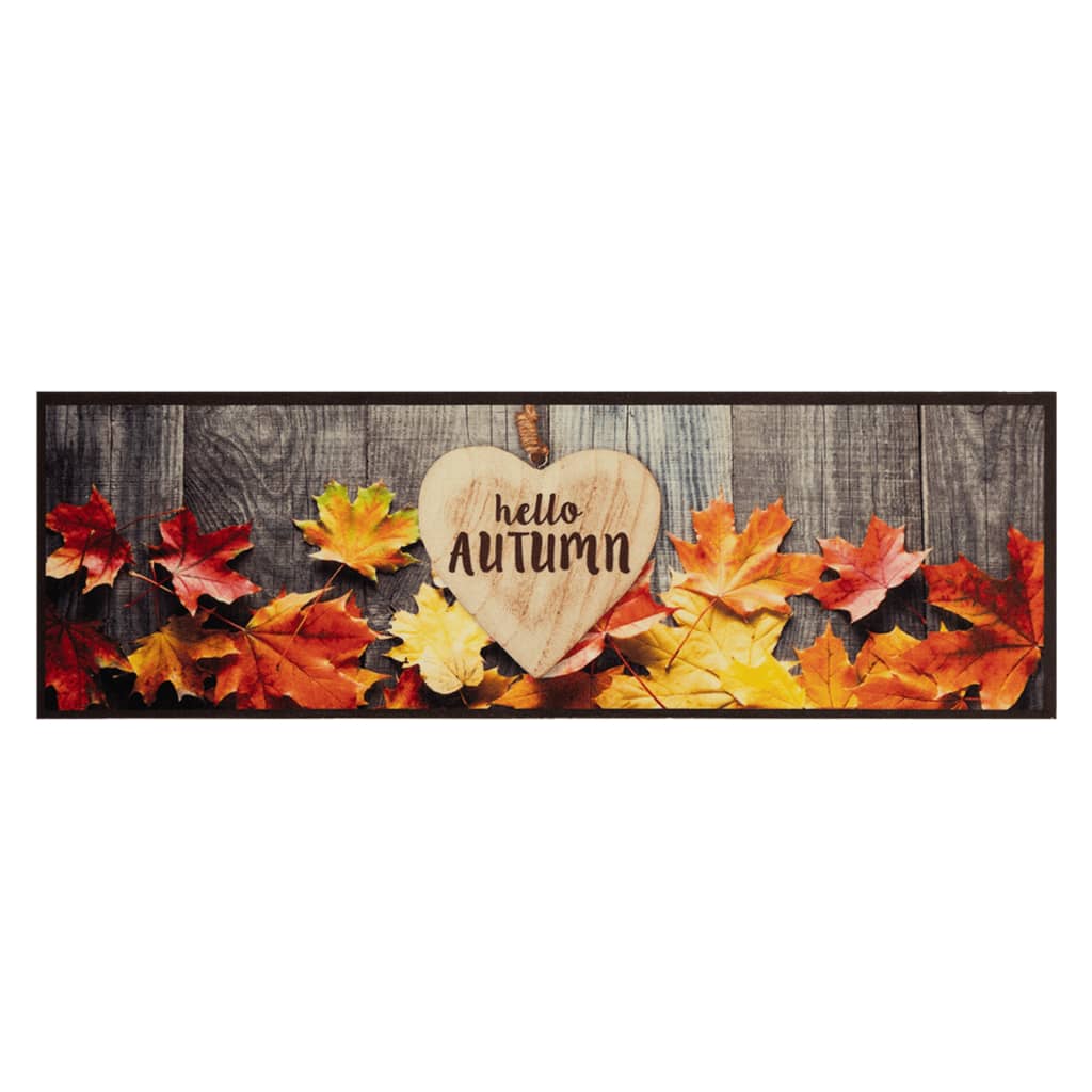 Vidaxl Cuisine Mat Wasable Automn Print 60x180 cm Velvet