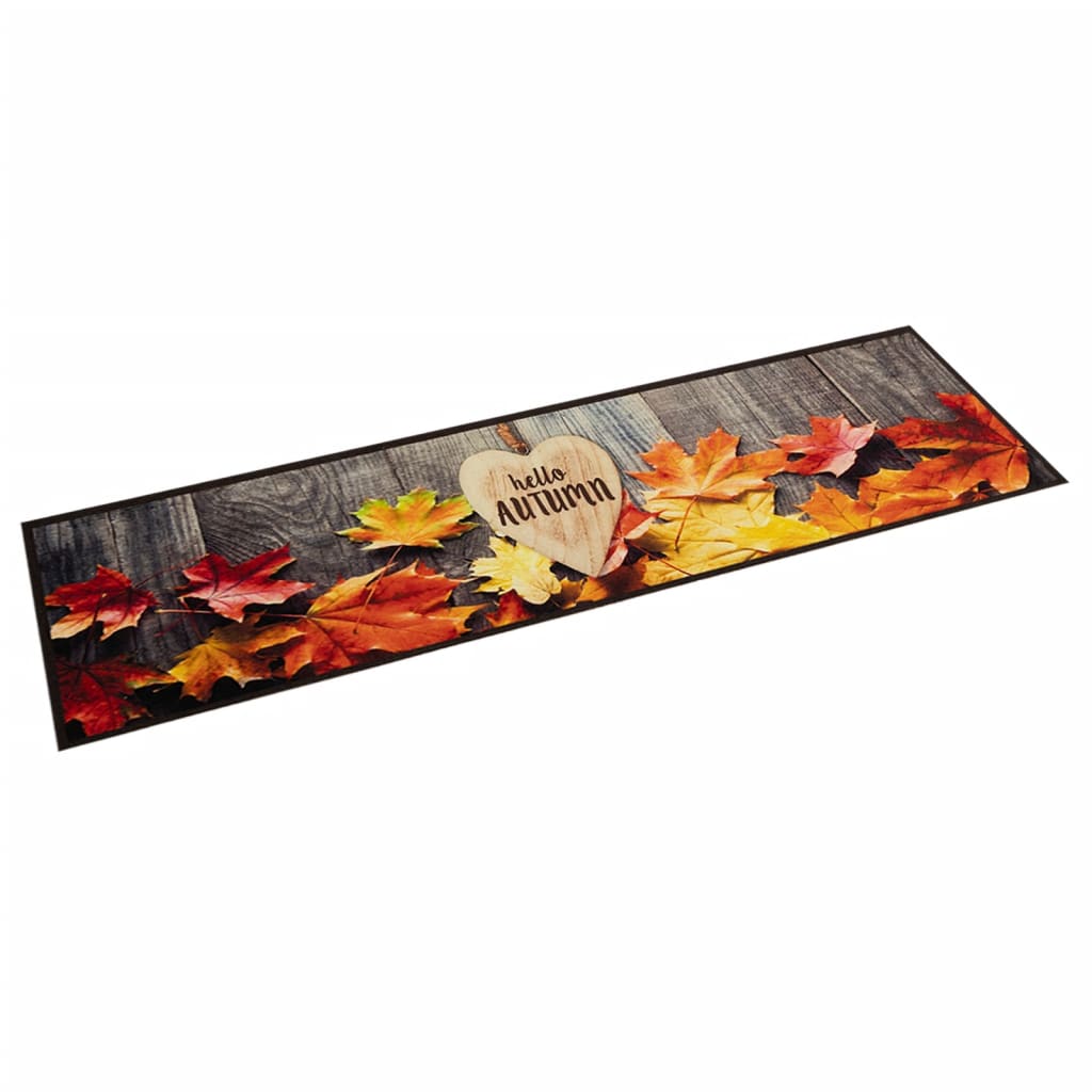 Vidaxl Cuisine Mat Wasable Automn Print 60x300 cm Velvet