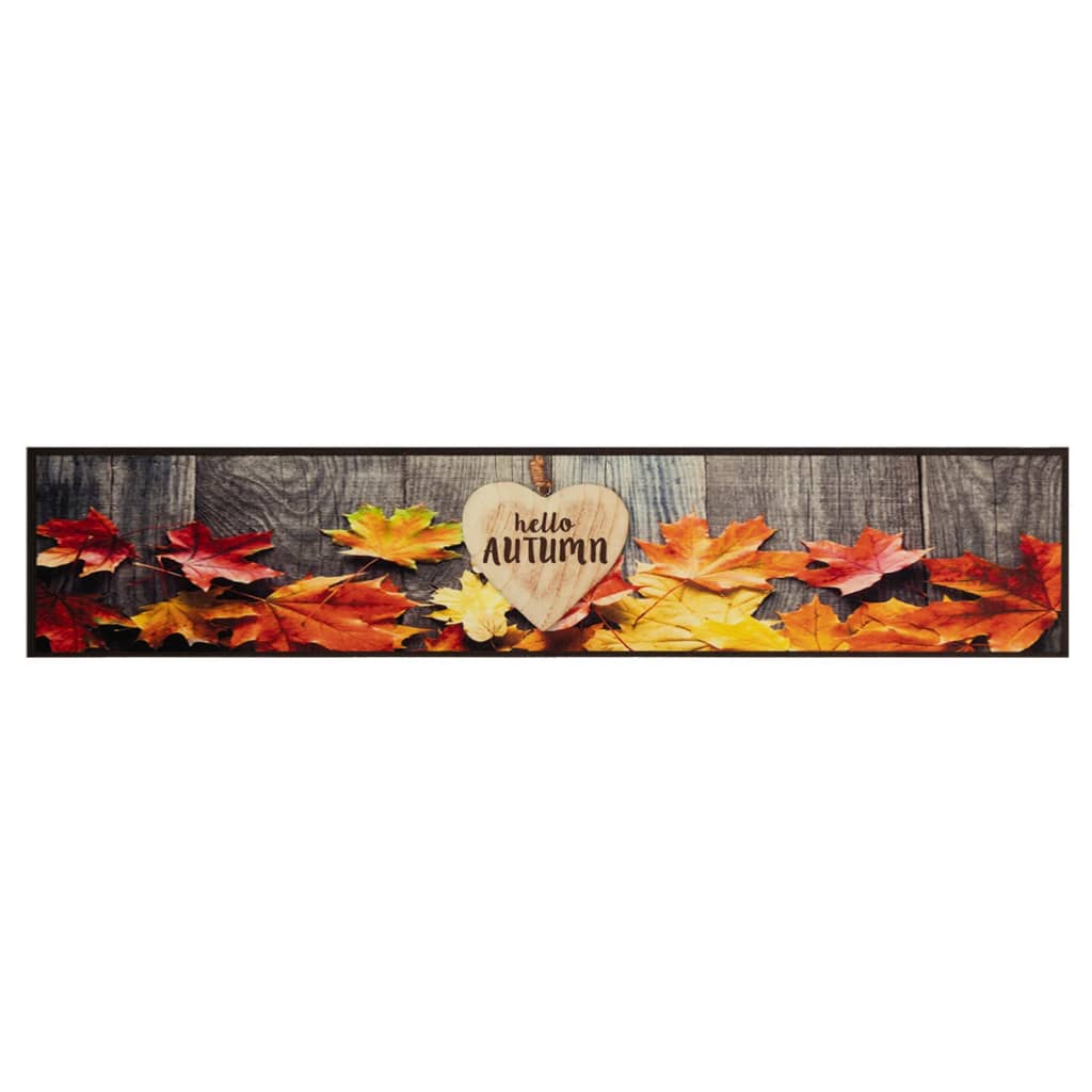 Vidaxl Cuisine Mat Wasable Automn Print 60x300 cm Velvet