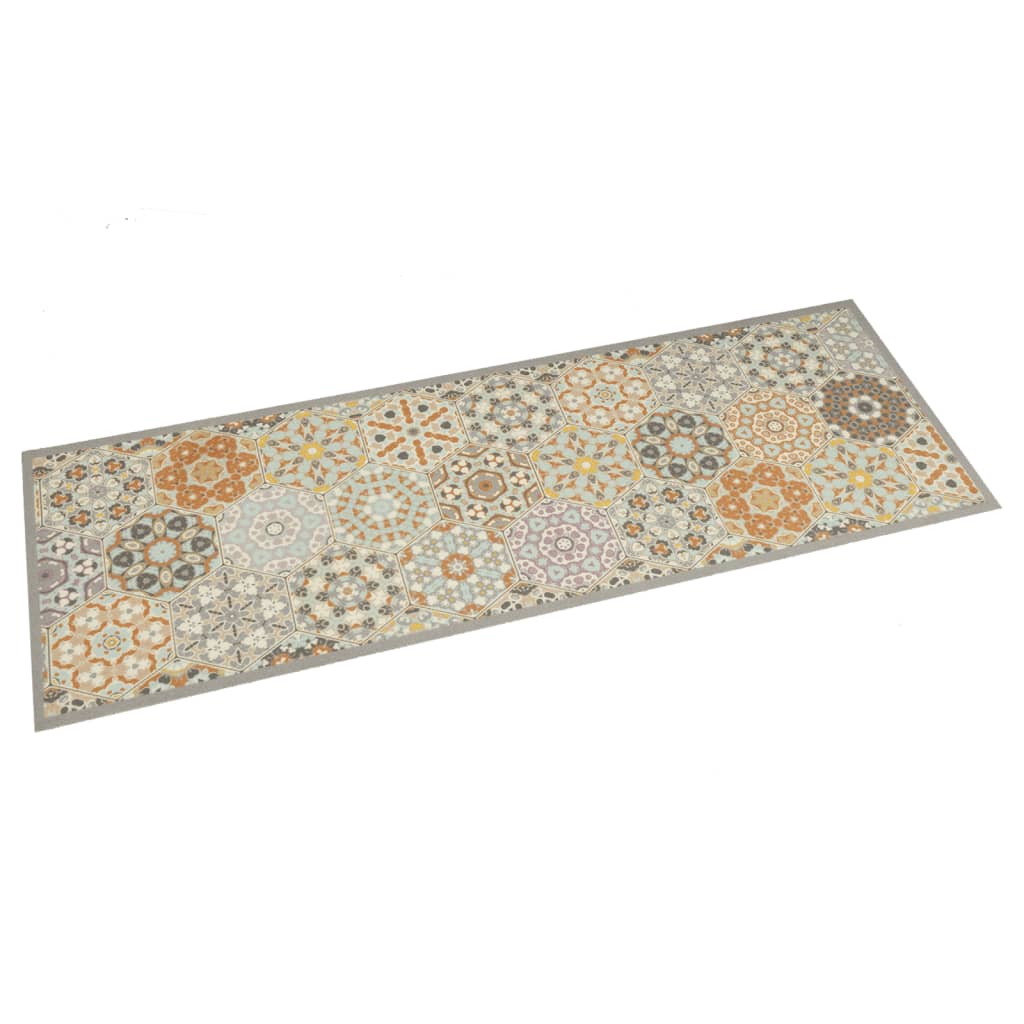 Vidaxl Cuisine Mat Wasable Hexagon Pastel Imprimé 45x150 cm Velvet