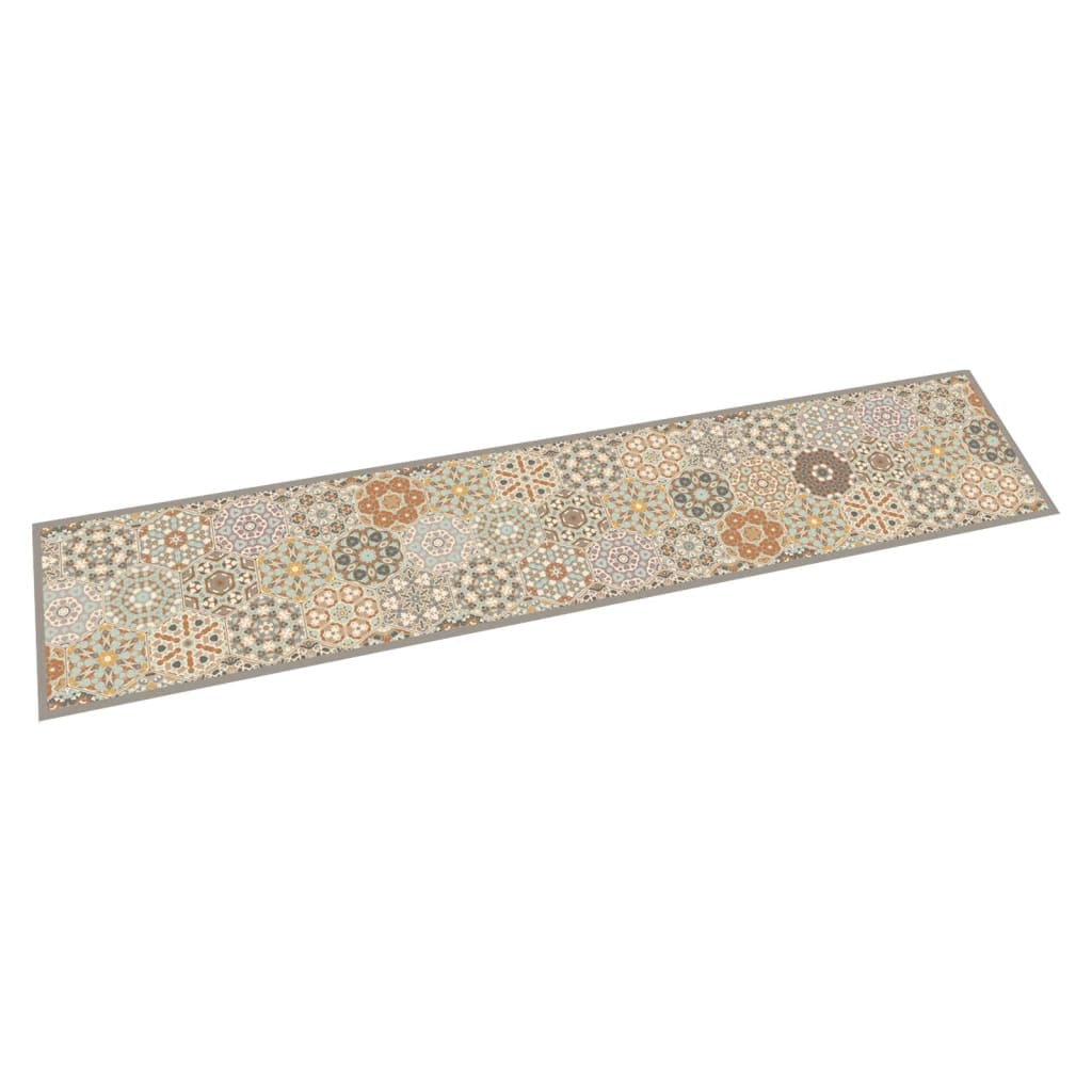 Vidaxl Cuisine tapis lavable hexagon pastel imprimé 60x300 cm velours