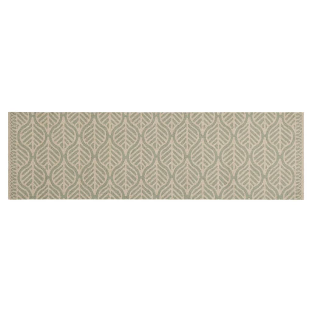 Vidaxx tapis de cuisine lavable imprimé feuilles 45x150 cm velours