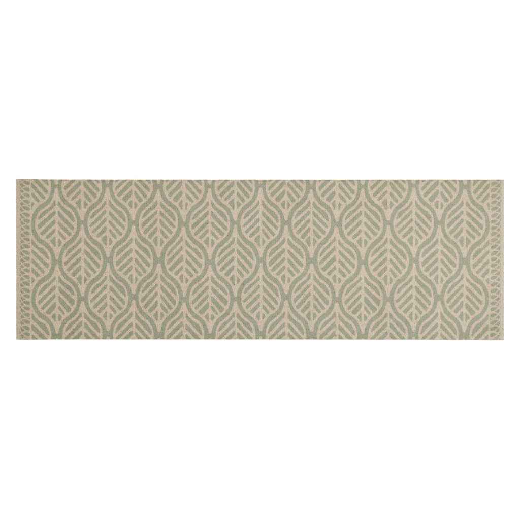 Vidaxx tapis de cuisine lavable imprimé feuilles 60x180 cm velours