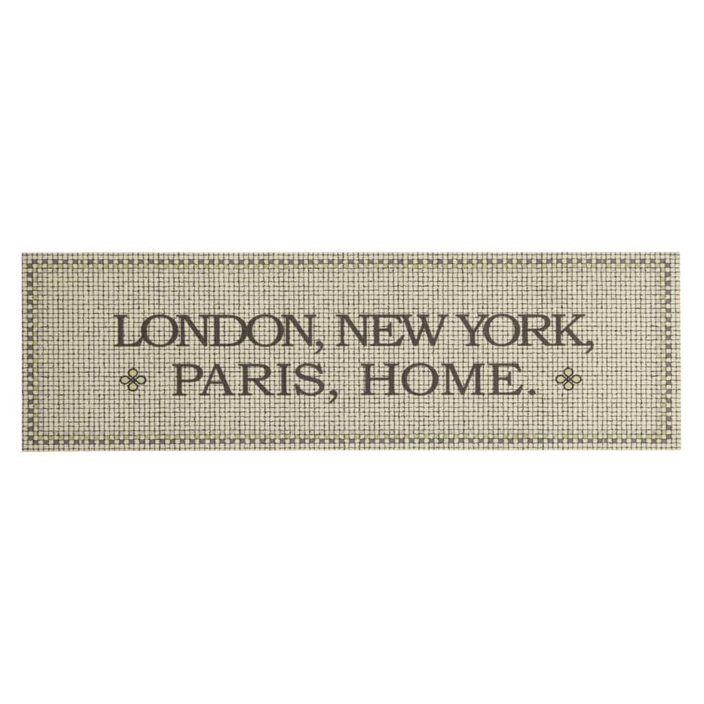 Vidaxl Kity Mat Wasable Home Text 45x150 cm Velvet
