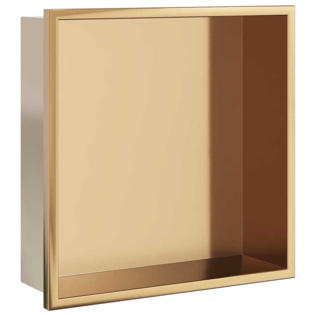 Niche de douche Vidaxx 32x32x9 cm acier inoxydable brossé doré