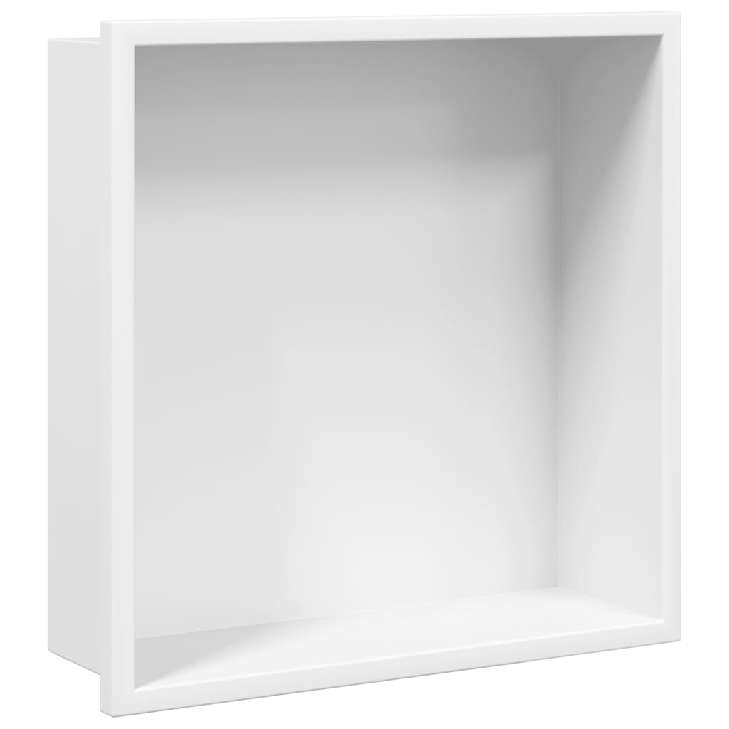 Vidaxx niche de douche 32x32x9 cm acier inoxydable blanc mat