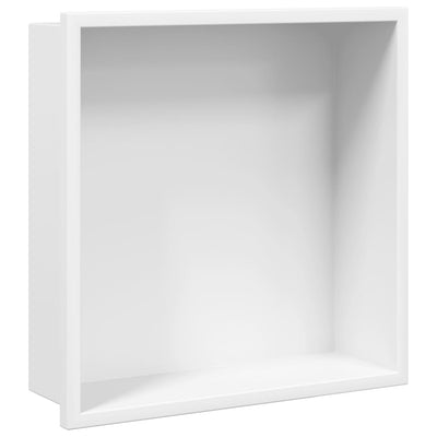 Vidaxx niche de douche 32x32x9 cm acier inoxydable blanc mat