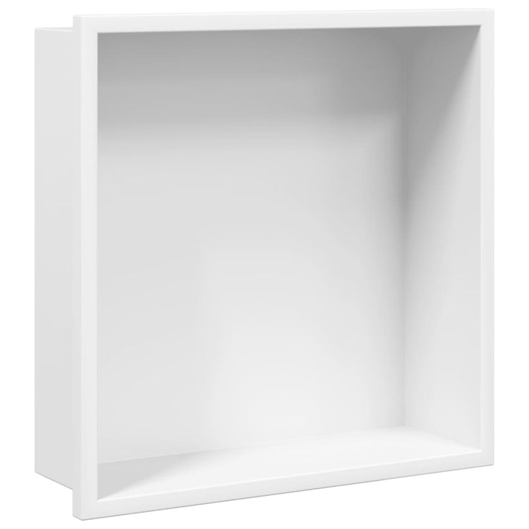 Vidaxx niche de douche 32x32x9 cm acier inoxydable blanc mat
