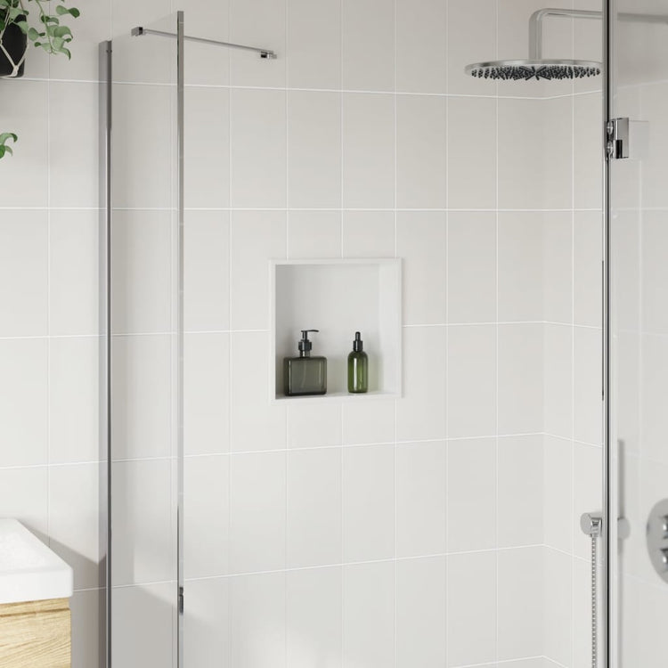 Vidaxx niche de douche 32x32x9 cm acier inoxydable blanc mat