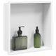Vidaxx niche de douche 32x32x9 cm acier inoxydable blanc mat