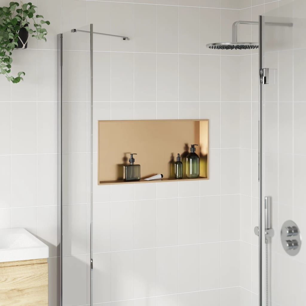 Niche de douche Vidaxx 62x32x9 cm acier inoxydable brossé doré