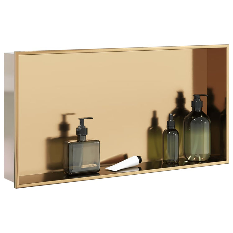 Niche de douche Vidaxx 62x32x9 cm acier inoxydable brossé doré